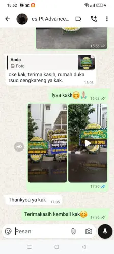 Testimonial Papan Bunga Pernikahan resmi tingal