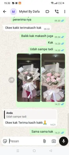 Testimonial Buket Bunga resmi tingal